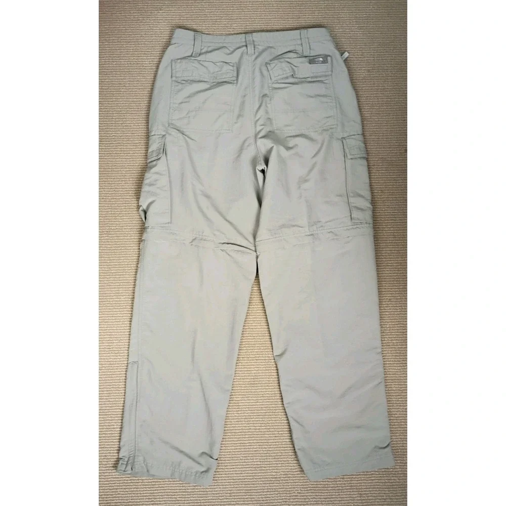 The North Face Vintage Convertible Pants Sz  34  Never Stop Exploring Tan Nylon